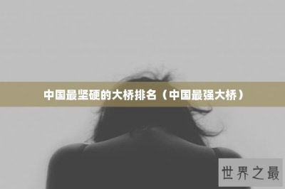 ​中国最坚硬的大桥排名（中国最强大桥）