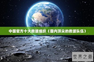 ​中国官方十大救援组织（国内顶尖的救援队伍）