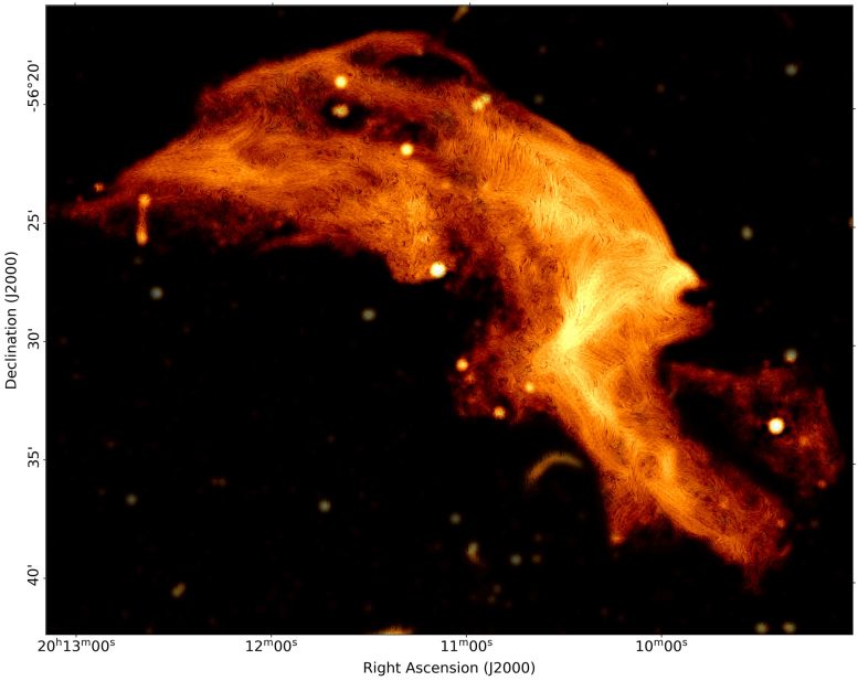 10多亿年前两个大质量星系团碰撞时产生Abell 3667星系团 爆发最大宇宙冲击波