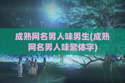 成熟网名男人味男生(成熟网名男人味繁体字)