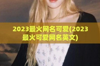 ​2024最火网名可爱(2024最火可爱网名英文)