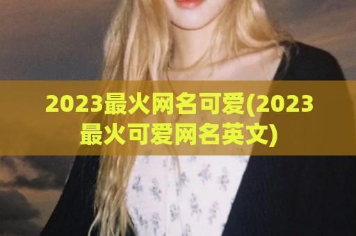 2024最火网名可爱(2024最火可爱网名英文)