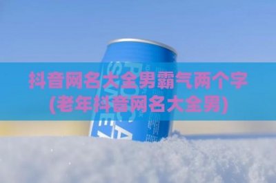 ​抖音网名大全男霸气两个字(老年抖音网名大全男)