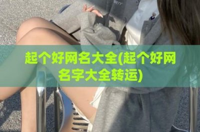 ​起个好网名大全(起个好网名字大全转运)