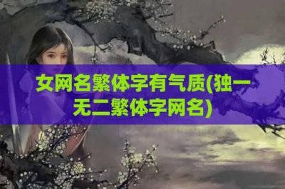 ​女网名繁体字有气质(独一无二繁体字网名)