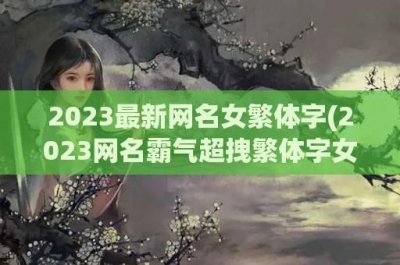 ​2024最新网名女繁体字(2024网名霸气超拽繁体字女)