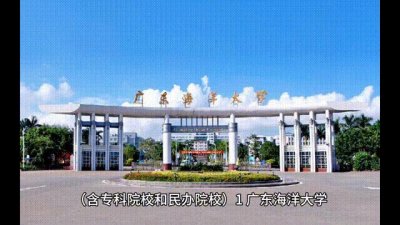 ​广东省湛江市的六所高校排名，广东海洋大学名气最大